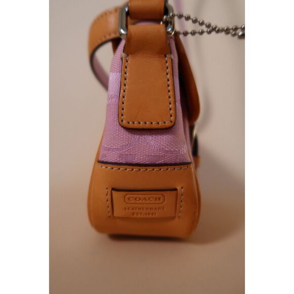 Coach Mini Field Bag in Pink Signature Jacquard - Picture 2 of 9